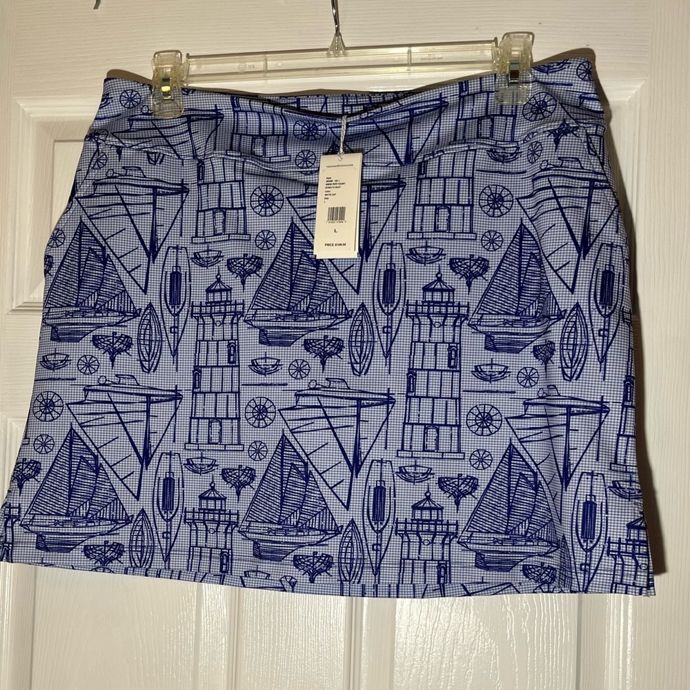 Vineyard Vines Blue and White Mini Skirt